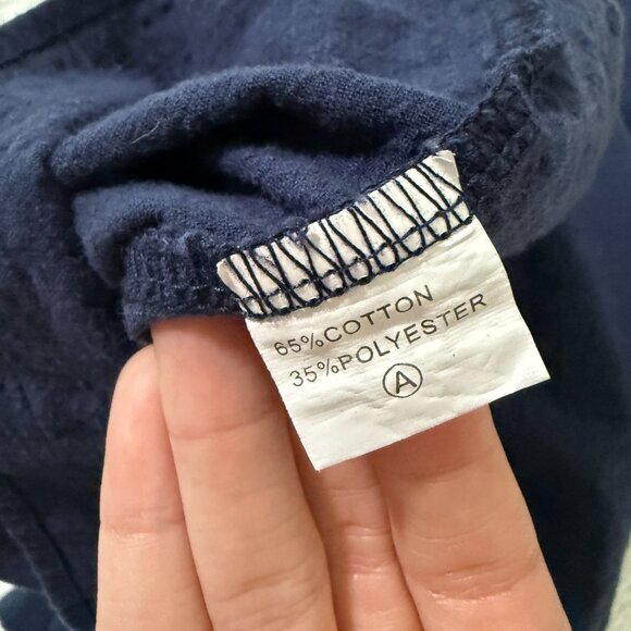 Women FANCYINN Ruffle Sleeve V Neck Shift Dress in Navy Blue Size Small - Picture 12 of 12